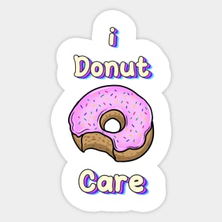 I Donut Care Sticker